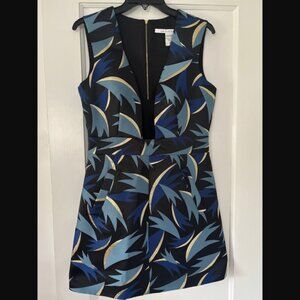 Diane Von Furstenberg Jacquard/Lurex Printed Mini Dress